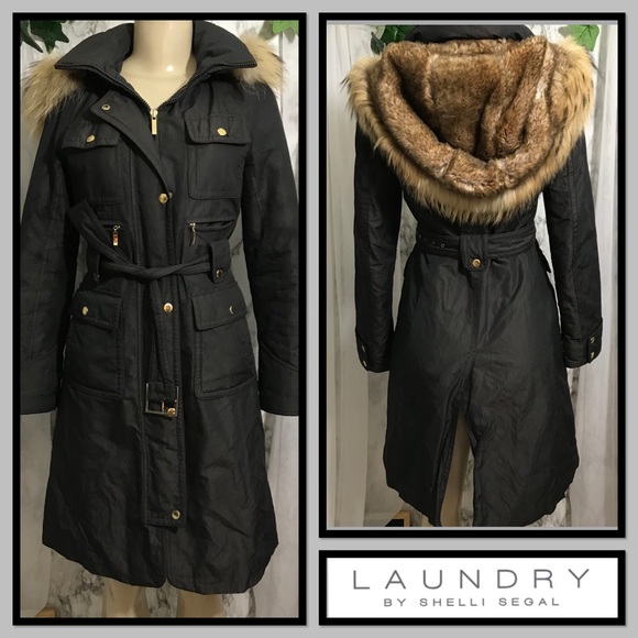 Laundry By Shelli Segal Jackets & Blazers - Fur Hooded Coat